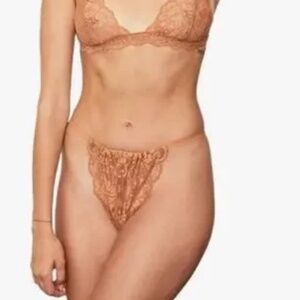 Free People/Revolve We are HAH Chase Me Down Panty in Brown Sugar